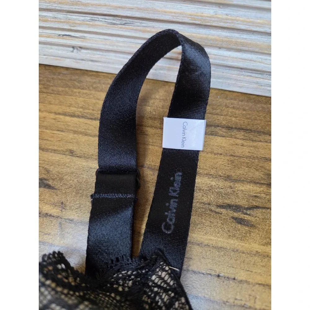 44D Calvin Klein Womens Seductive Comfort Full Coverage Unlined Black Lace Bra